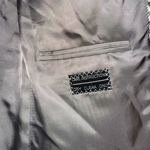 Valentino uomo wool gray/tan/beige tweed jacket size 39s, oversize small - Picture 4 of 8